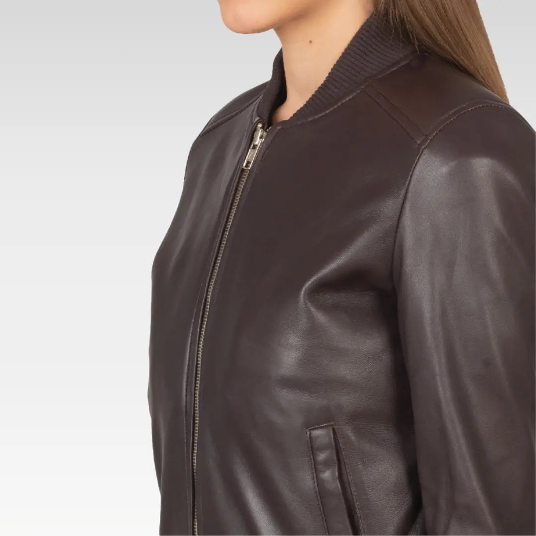 Bliss Leather Bomber Jacket
