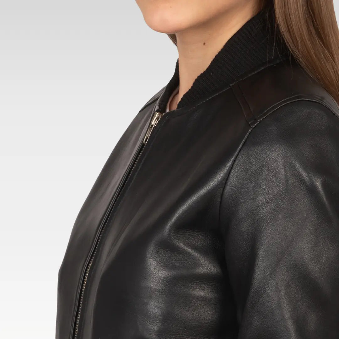 Bliss Leather Bomber Jacket
