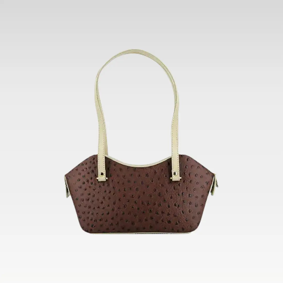 Classic Brown  Stylish Lips Shape Leather Handbag For Women