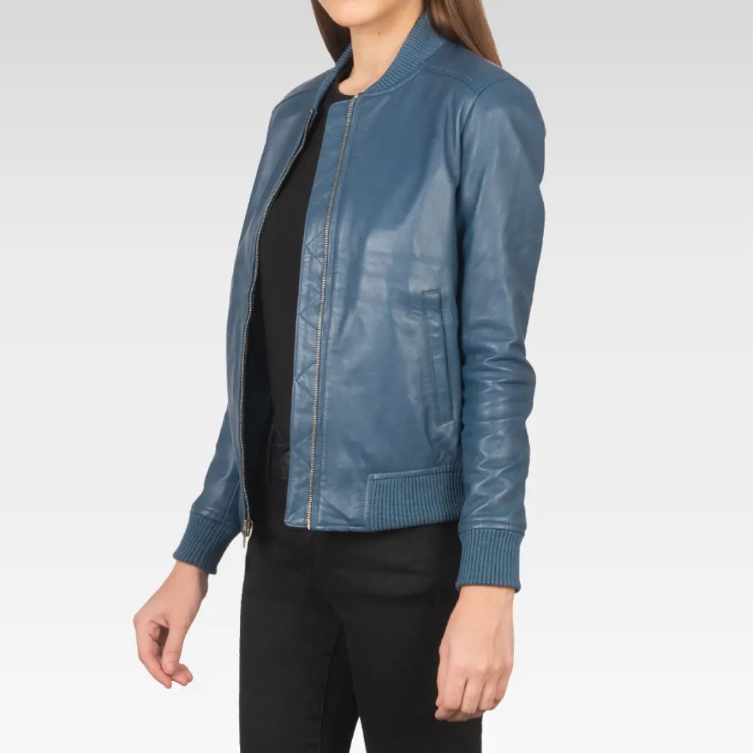 Bliss Leather Bomber Jacket