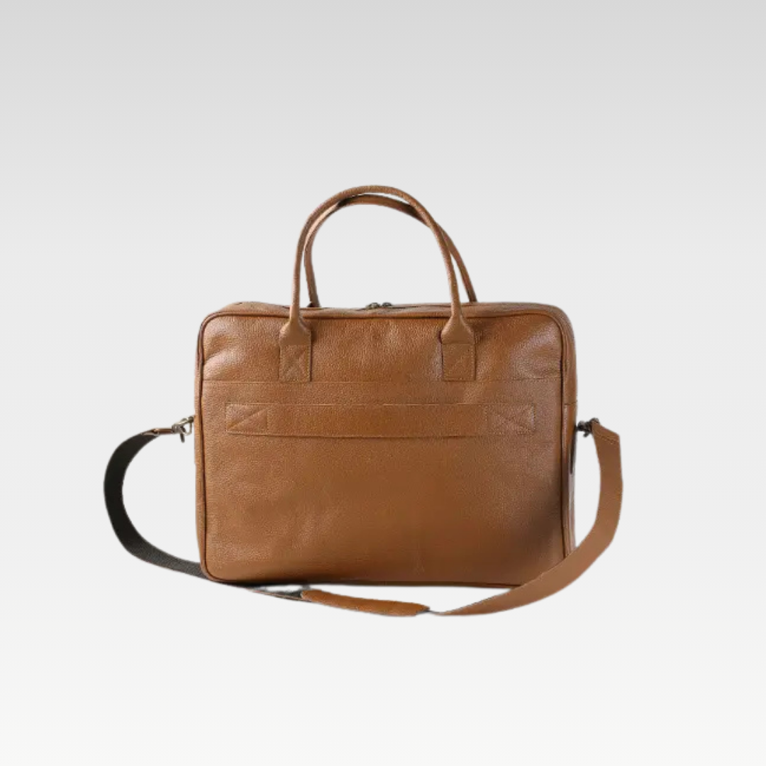 Tan Executive Leather Pro Laptop Bag