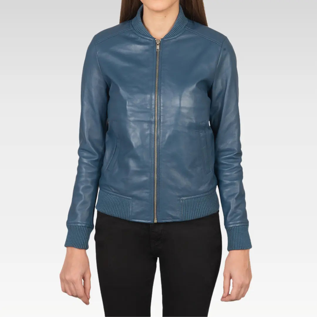 Bliss Leather Bomber Jacket