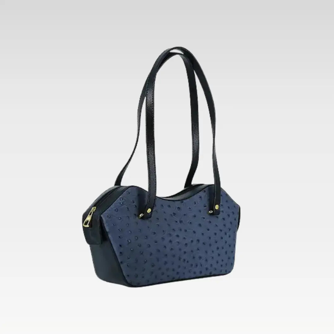 Slate Grey Stylish Lips Shape Leather Handbag For Women