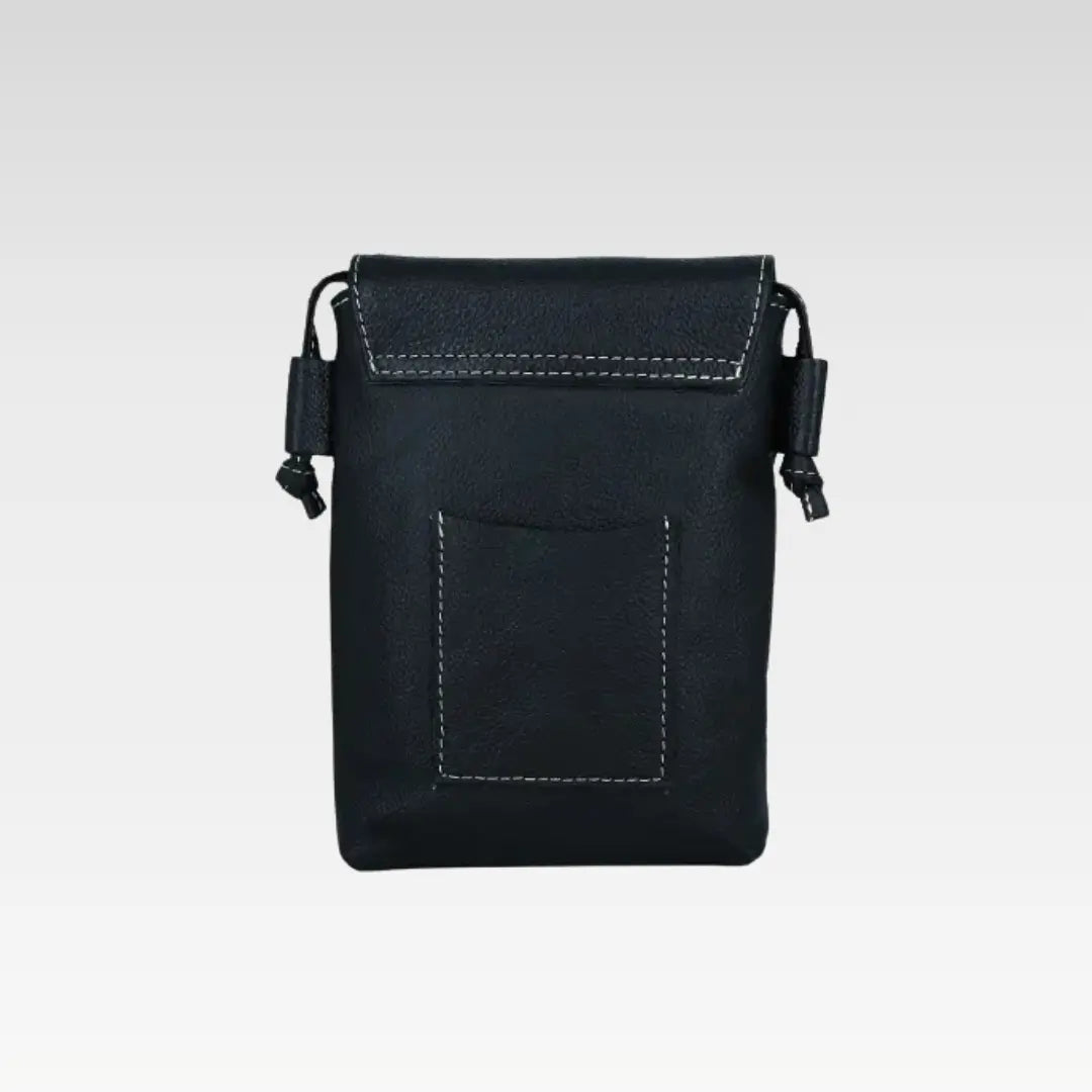 Black Compact Crossbody Travel Pouch
