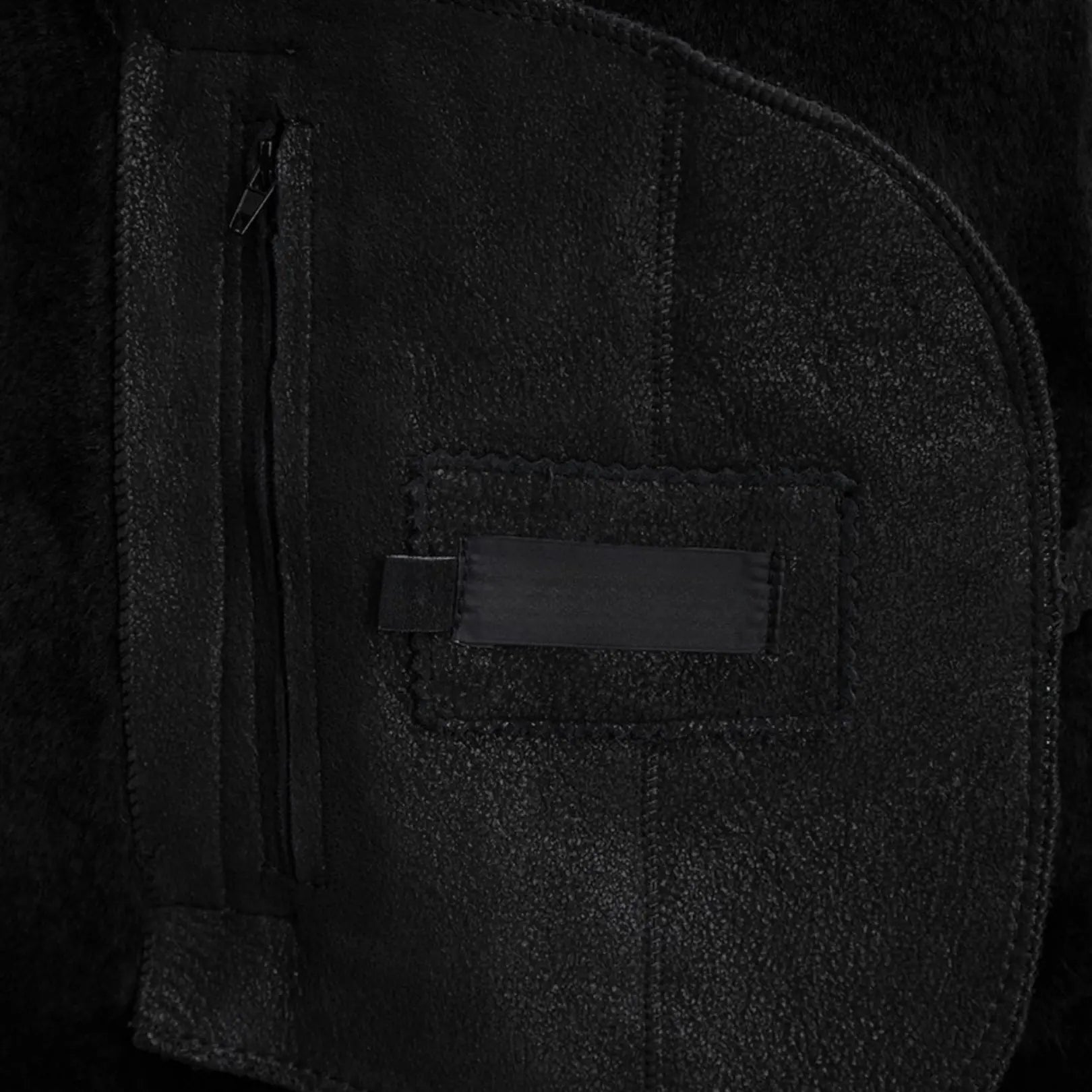 Black Bomber Fur Leather Jacket For Men