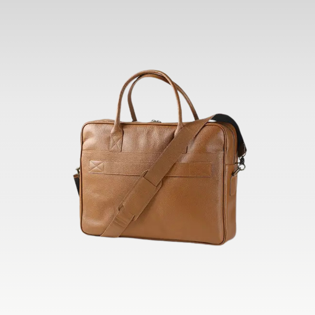 Tan Executive Leather Pro Laptop Bag