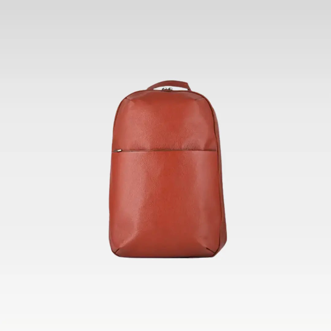 Brick Red Premium Leather Backpack Stylish & Durable