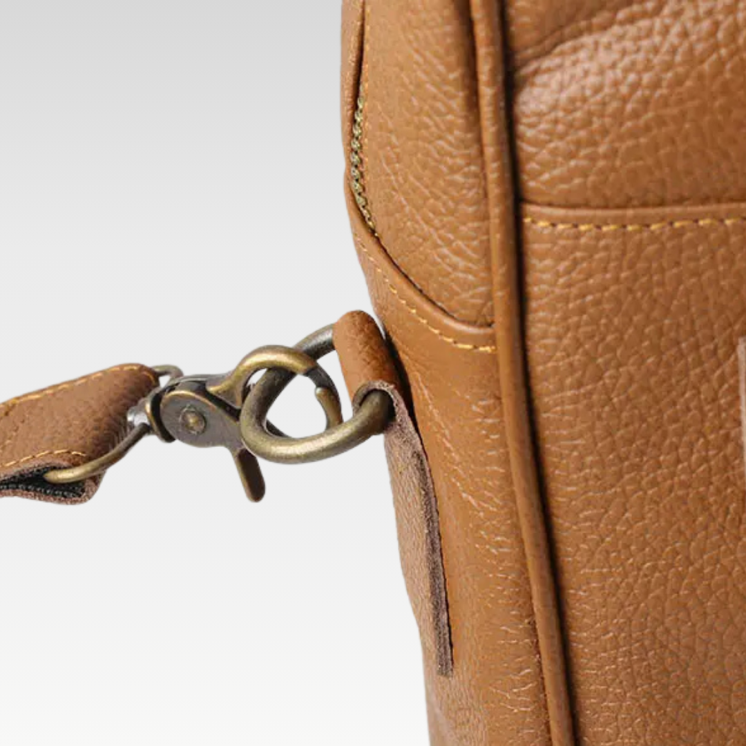 Tan Executive Leather Pro Laptop Bag