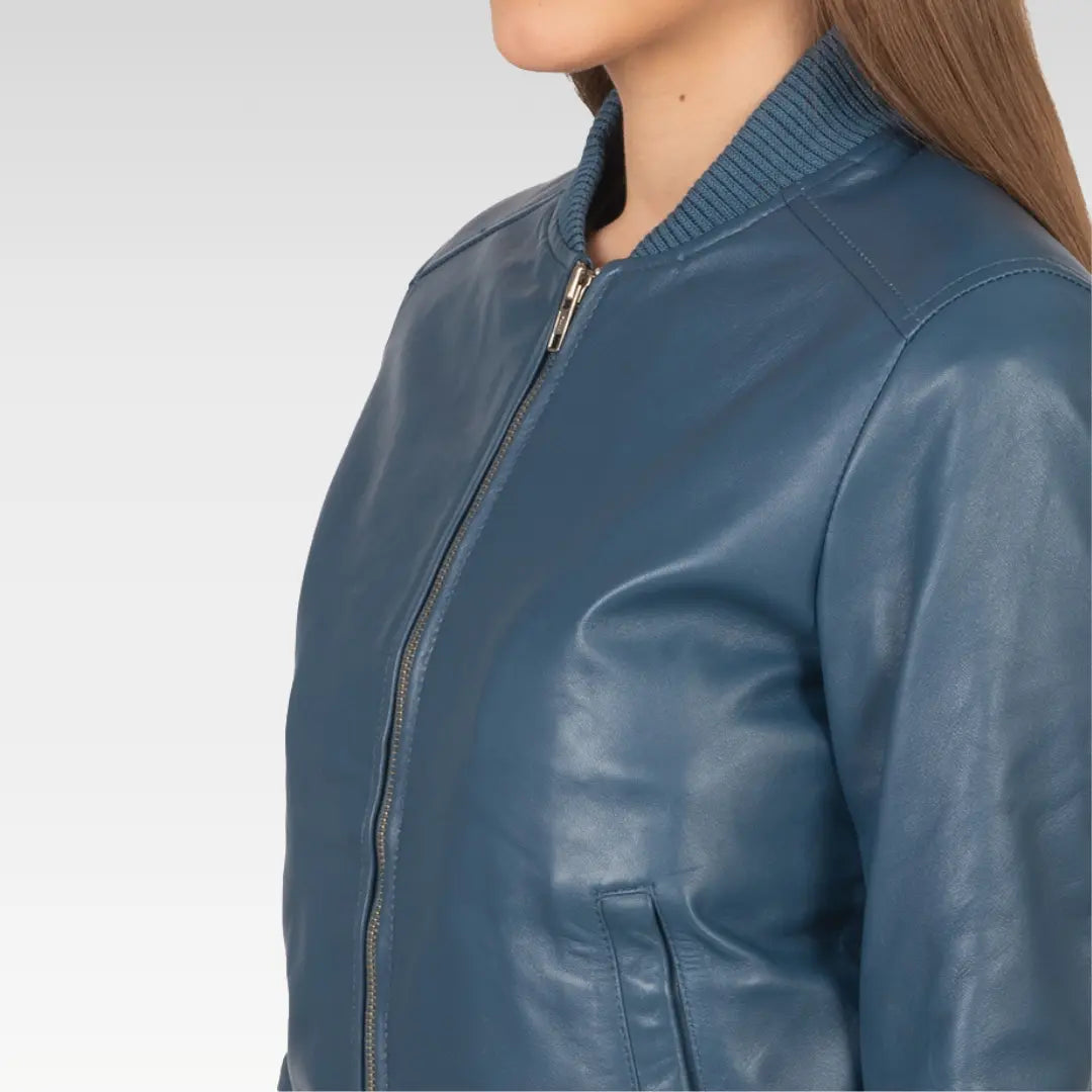Bliss Leather Bomber Jacket
