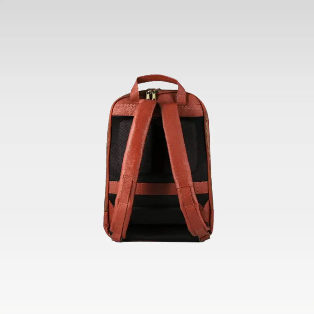 Brick Red Premium Leather Backpack Stylish & Durable
