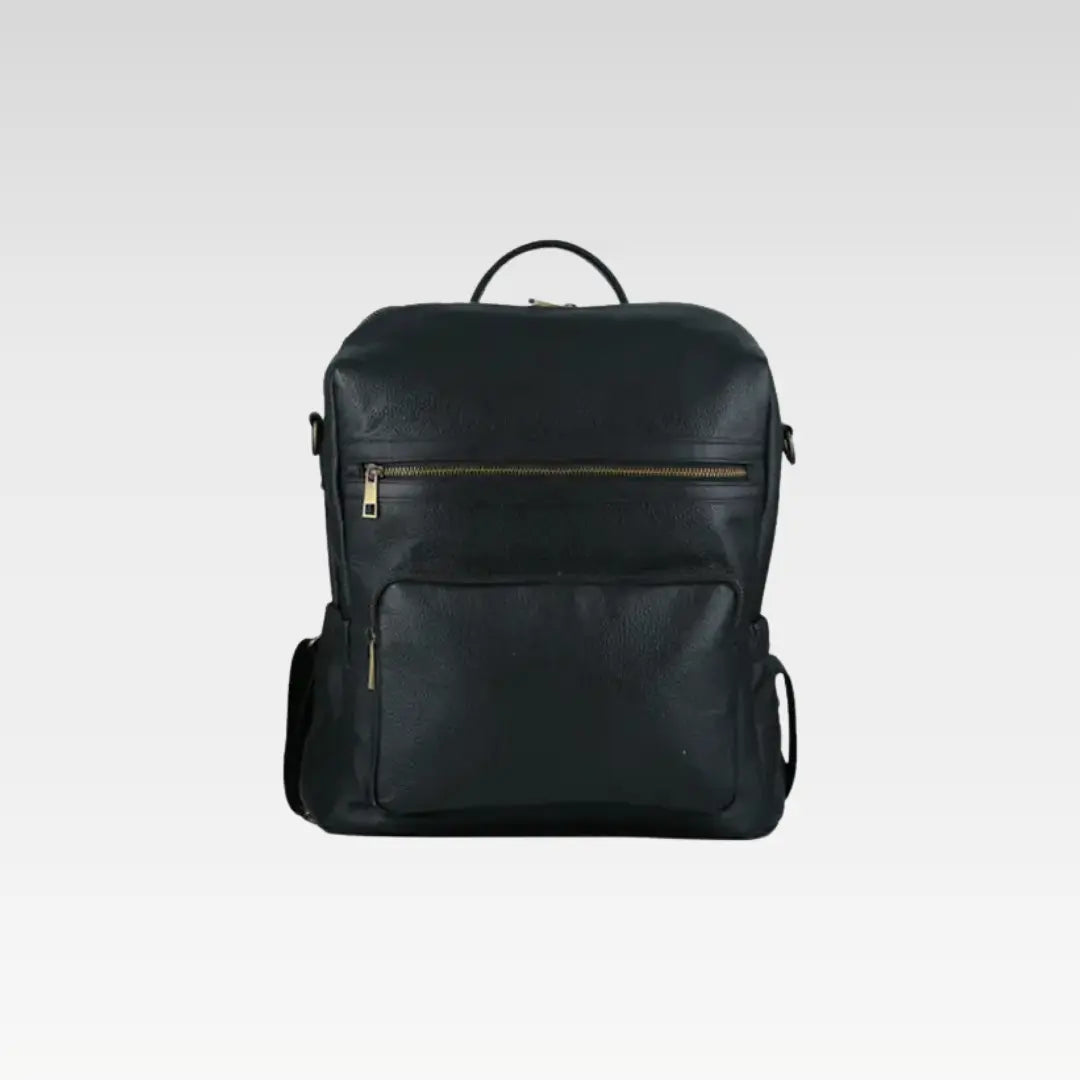 Brown Elegant Leather Ladies Backpack For Daily Use & Travel