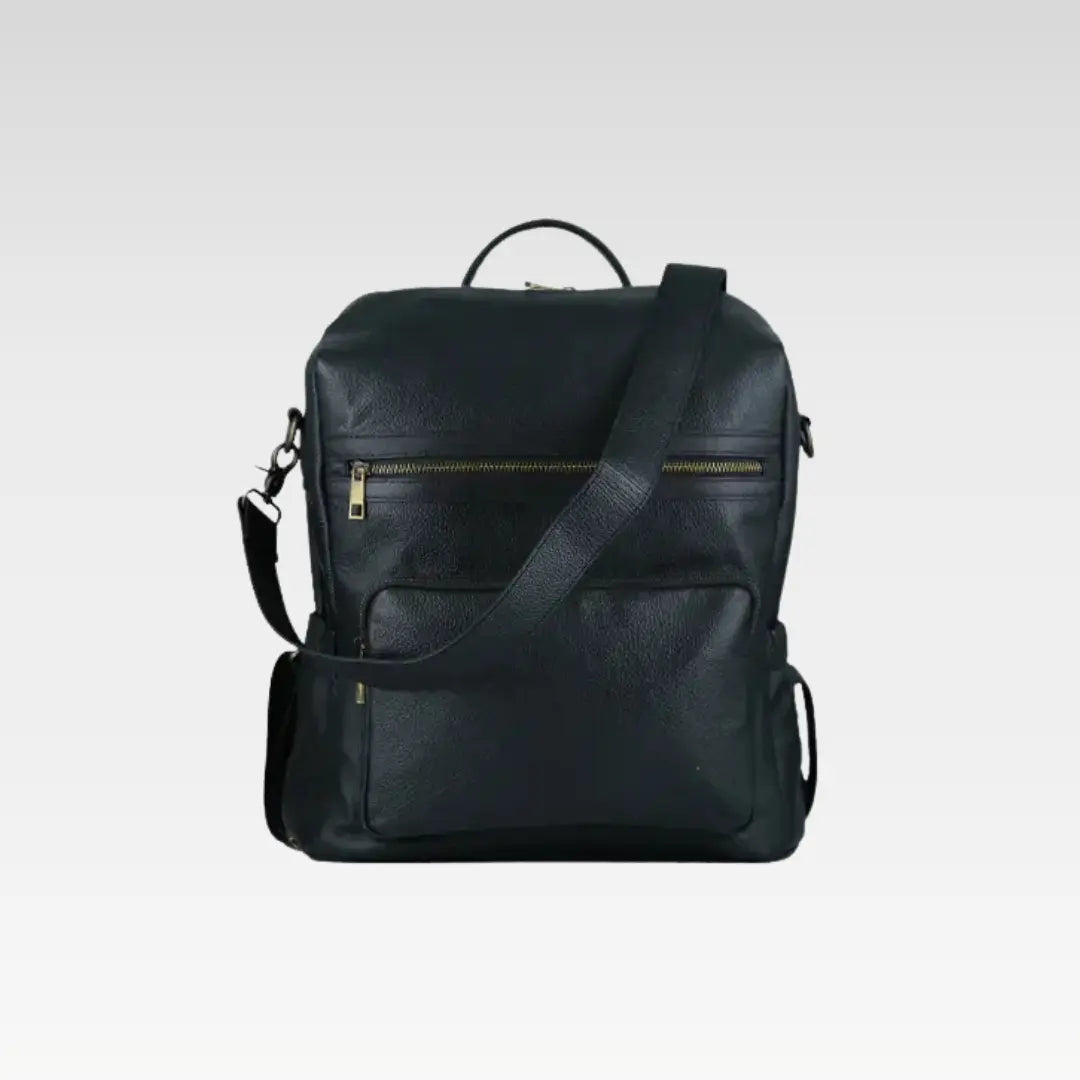 Brown Elegant Leather Ladies Backpack For Daily Use & Travel