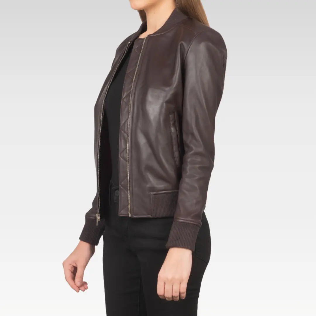 Bliss Leather Bomber Jacket