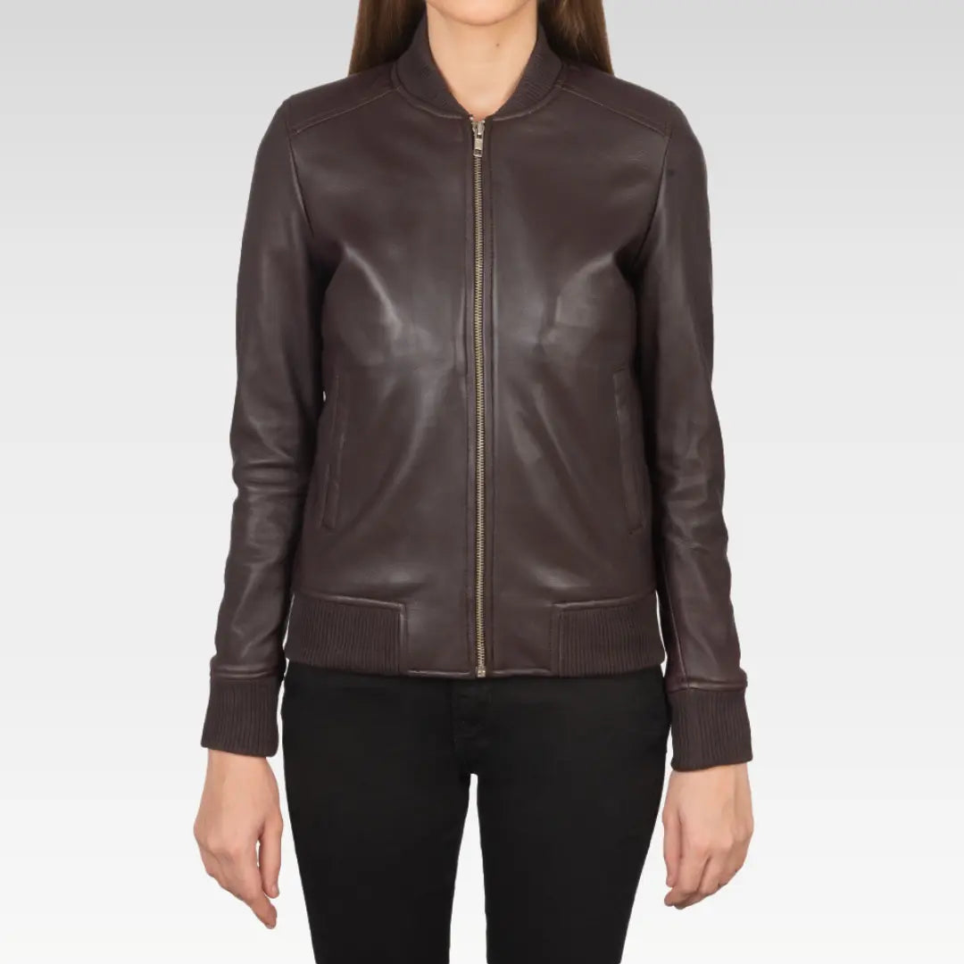 Bliss Leather Bomber Jacket