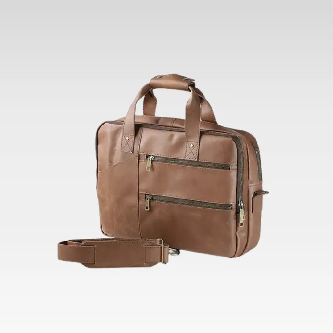 Classic Brown Timeless Crazy Horse Leather Bag