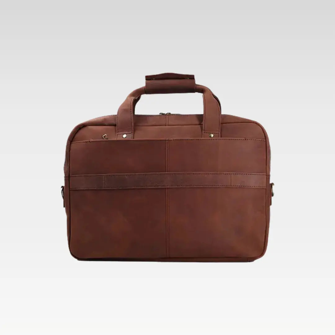 Dark Rust Brown Timeless Crazy Horse Leather Bag