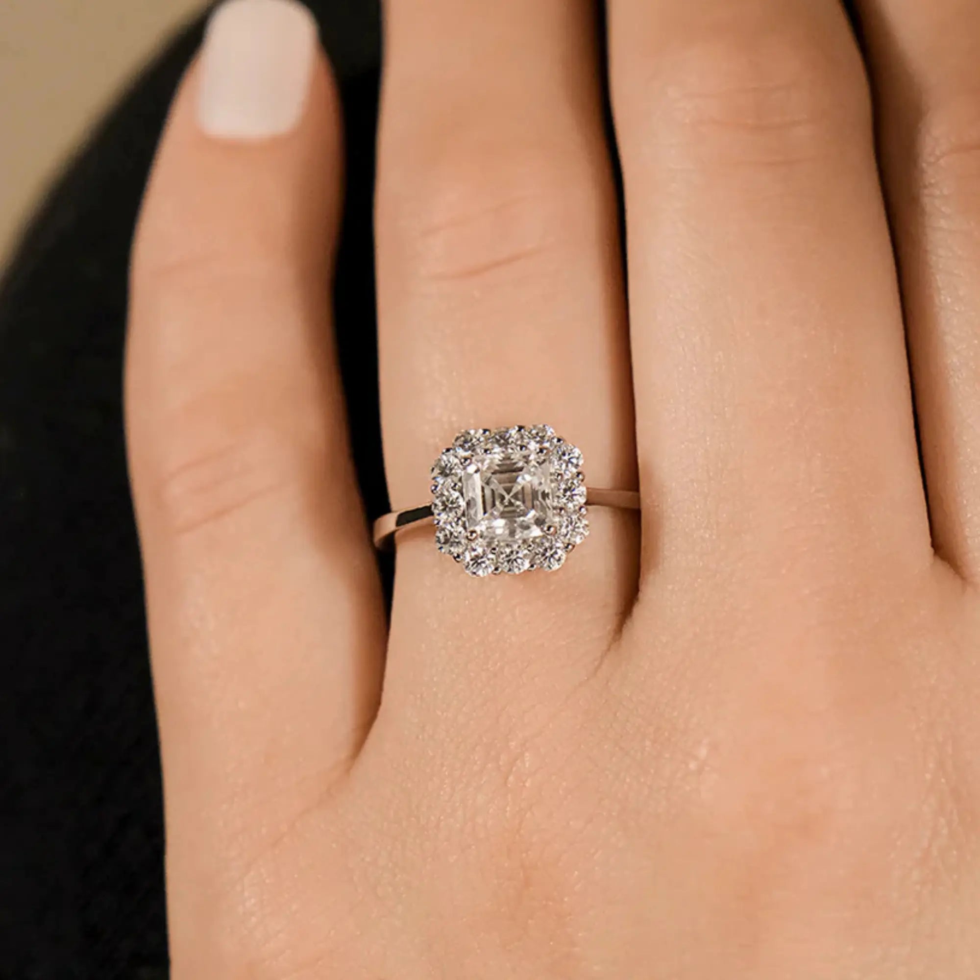 Sophia CZ Cushion Sterling Silver Ring