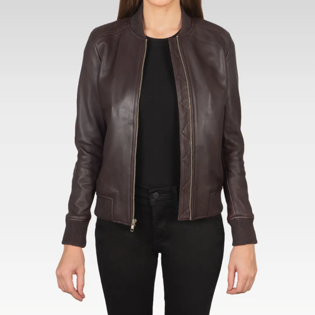 Bliss Leather Bomber Jacket