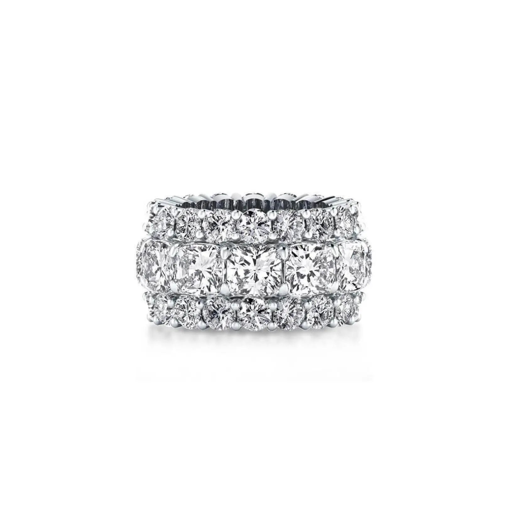 Eternity Cushion Cut Wedding Band Eternity Band