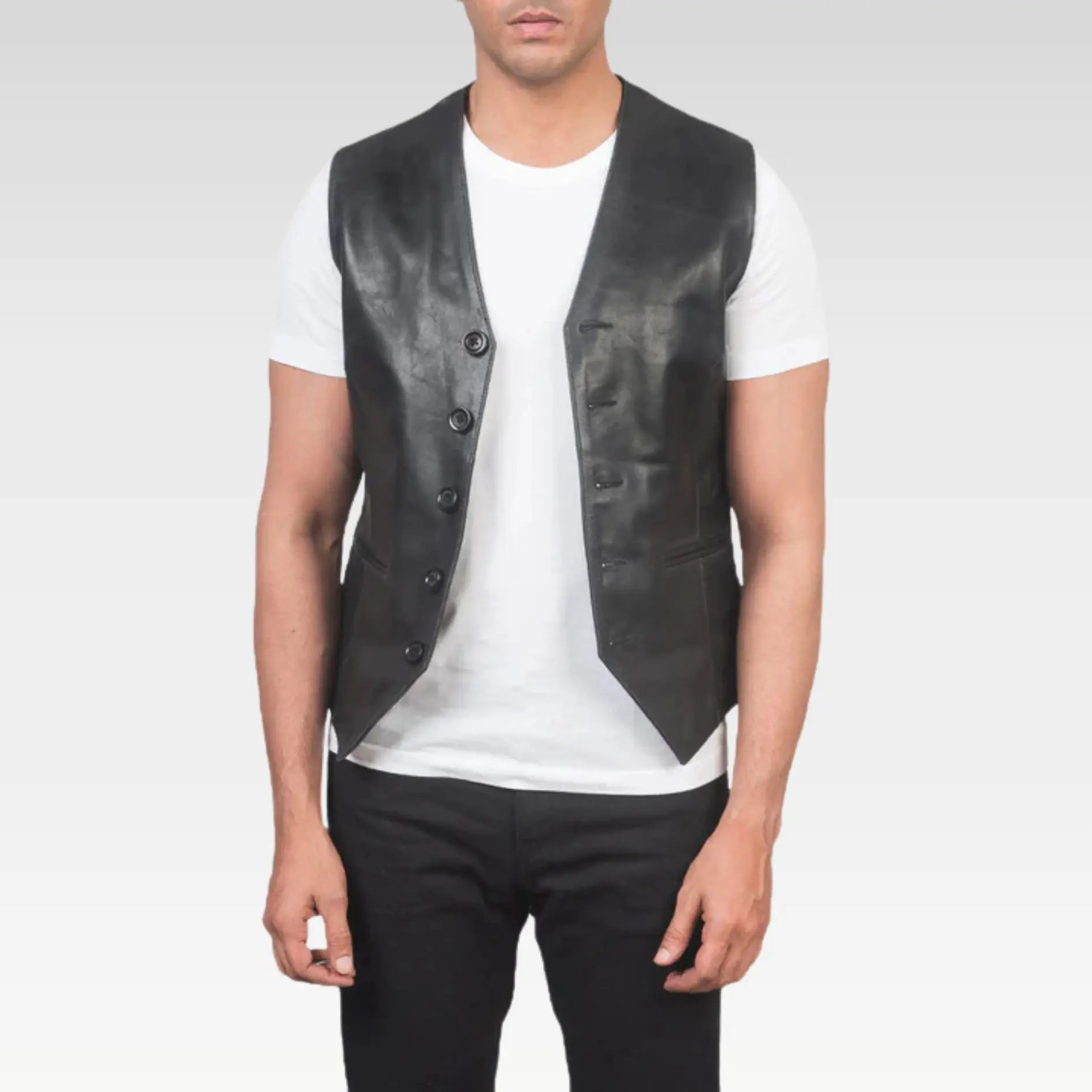 Auden Brown Leather Vest