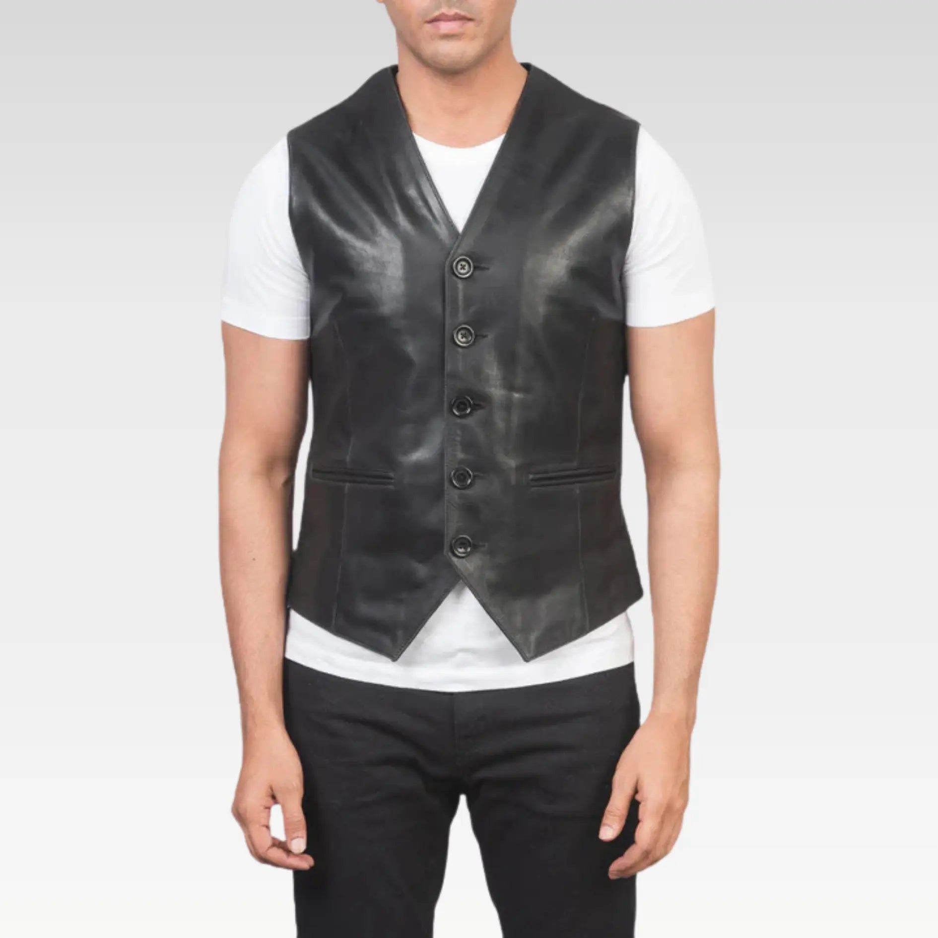 Auden Brown Leather Vest