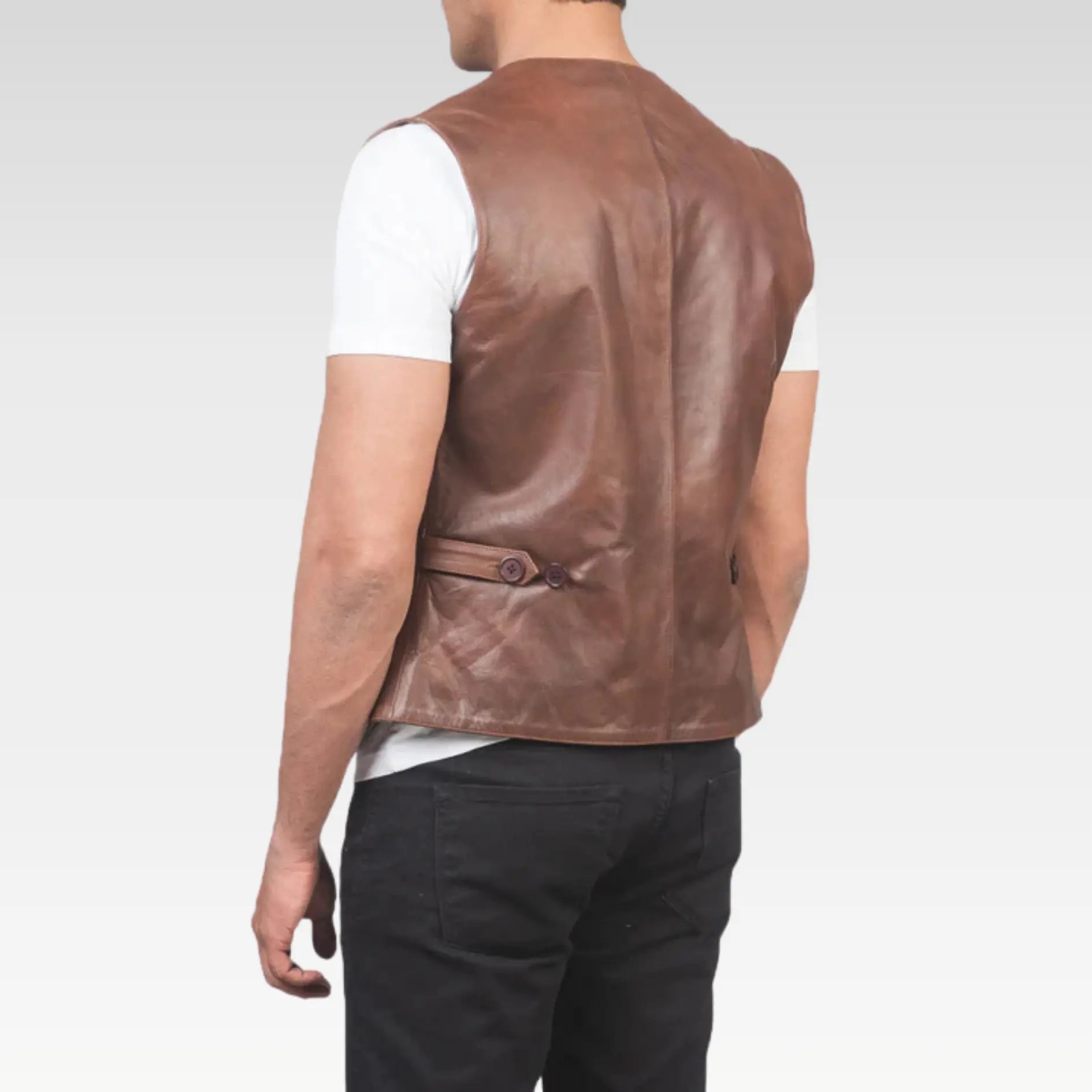 Auden Brown Leather Vest