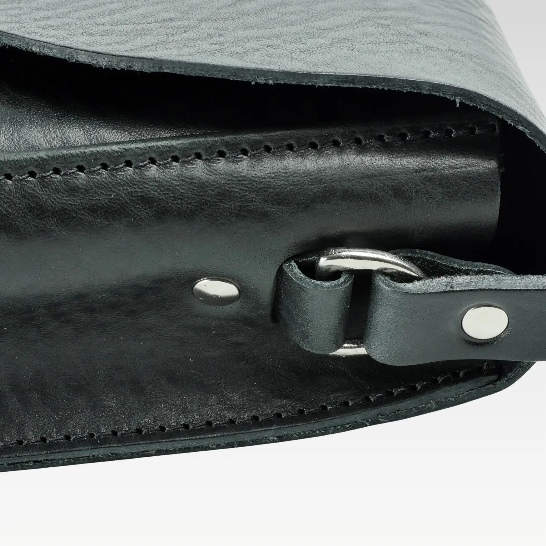 Belle Black Leather Crossbody Bag