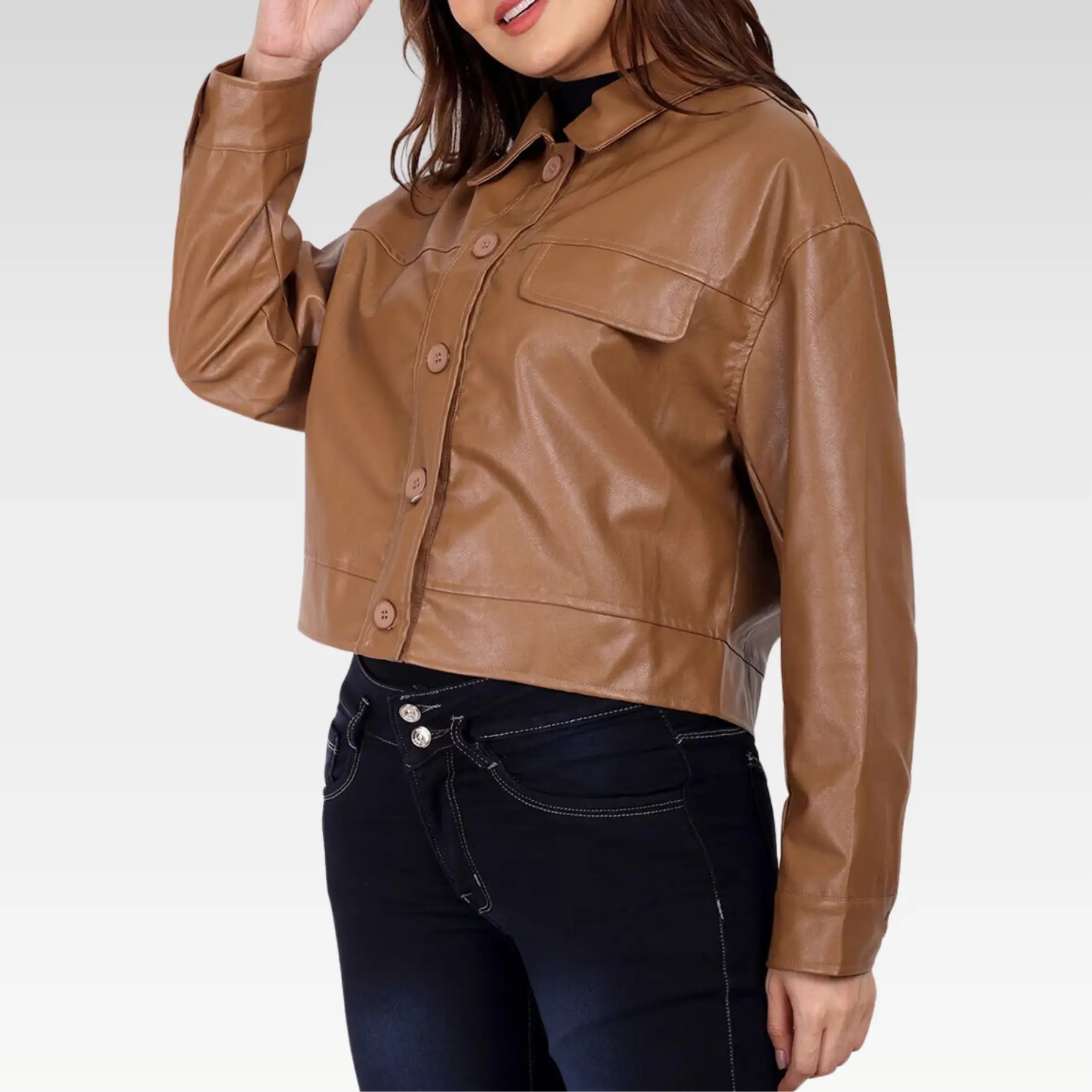 Biker Jacket with Flap Pocket