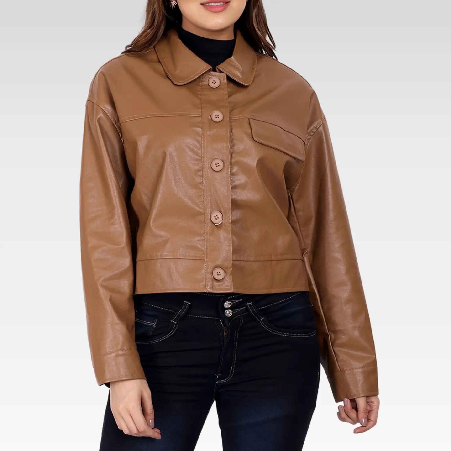 Biker Jacket with Flap Pocket