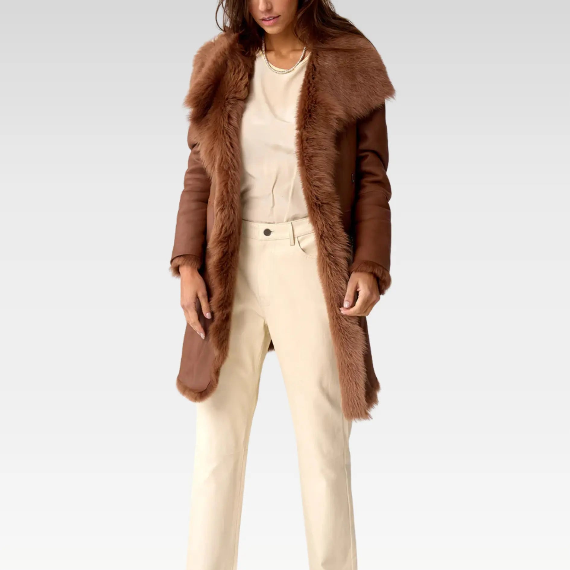 Chelsea Slouch Shearling Coat Noccialo Shearling