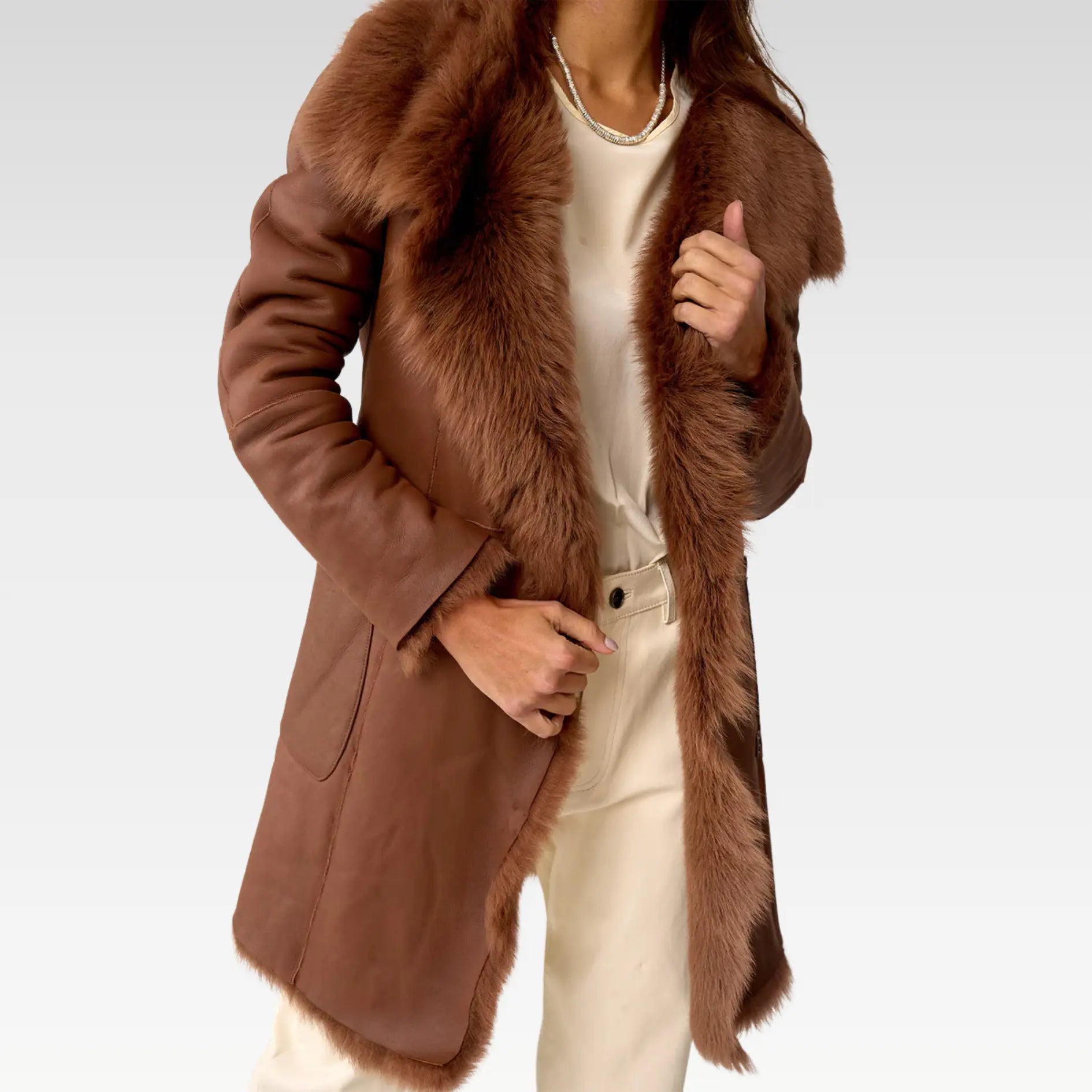 Chelsea Slouch Shearling Coat Noccialo Shearling