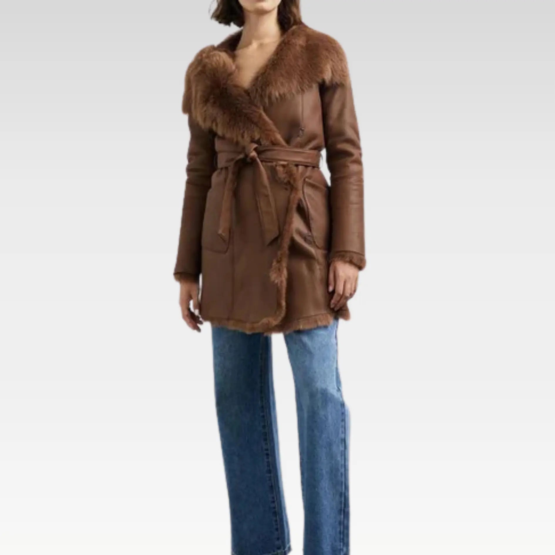 Chelsea Slouch Shearling Coat Noccialo Shearling