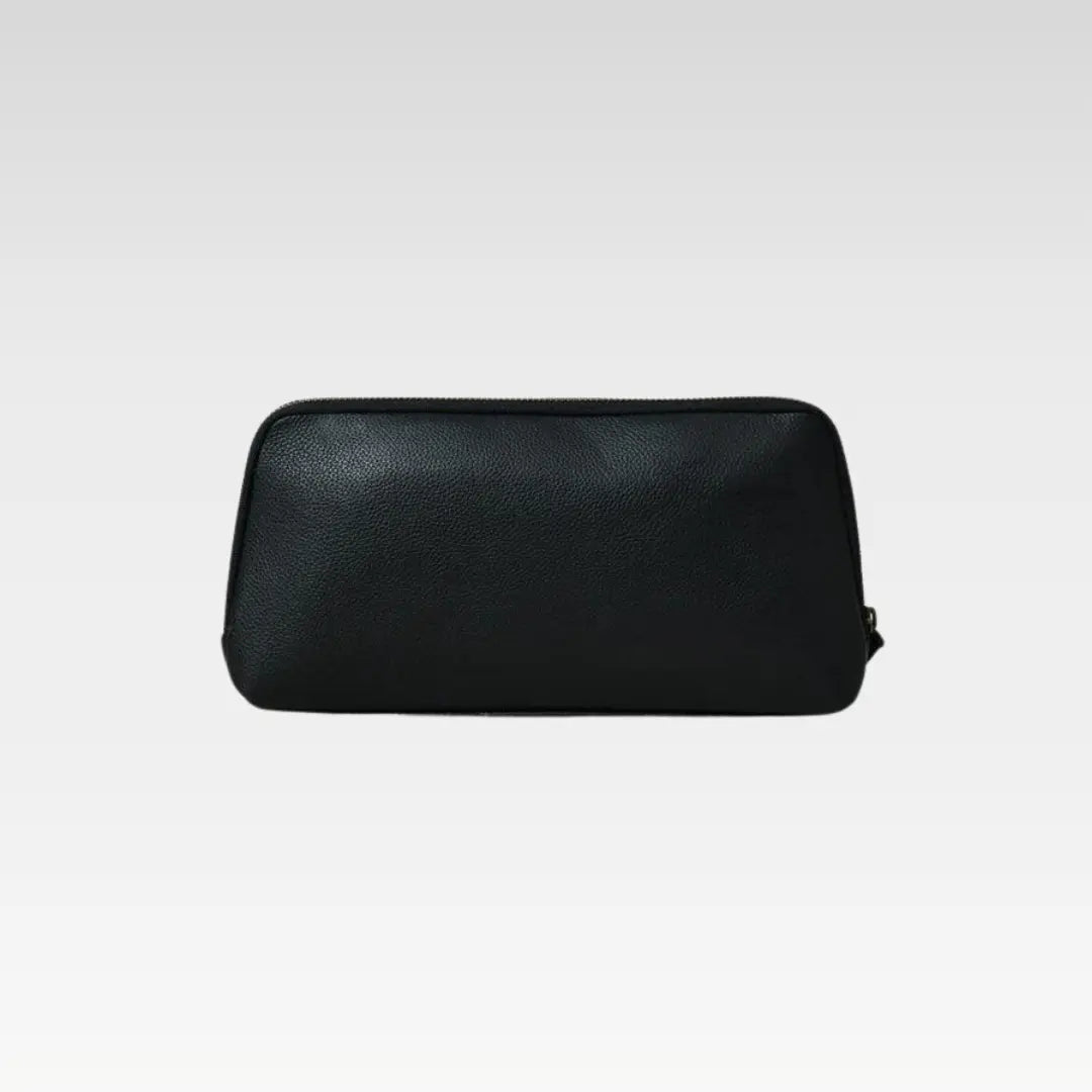 Classic Black Leather Clutch