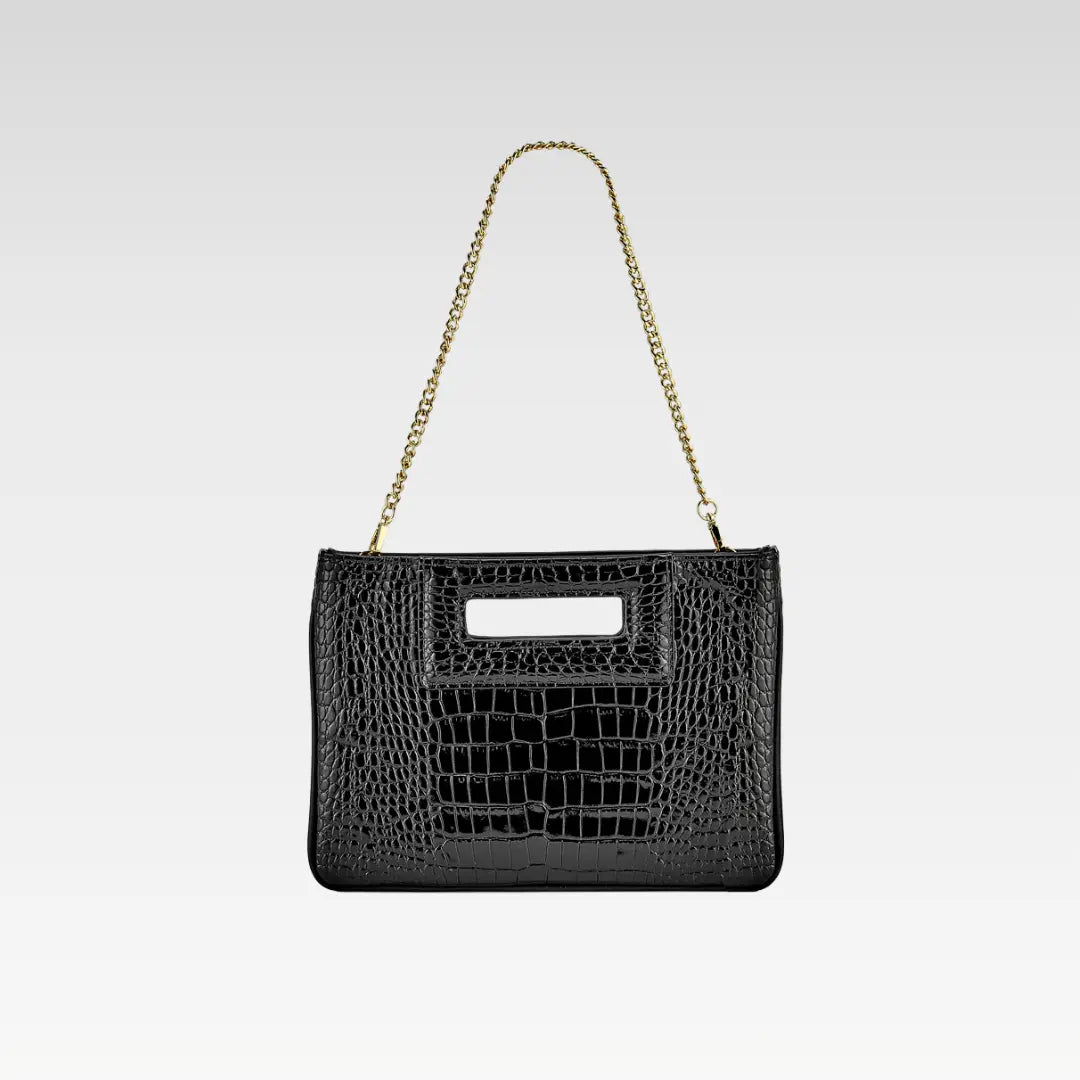 Emory Croc Embossed Leather Bag