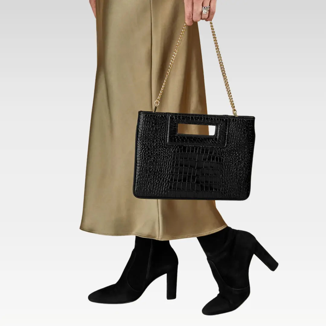 Emory Croc Embossed Leather Bag