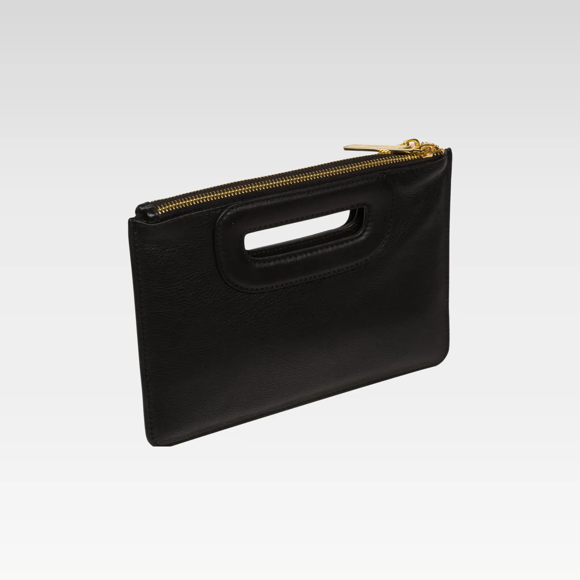 'Esher' Navy Leather Clutch Bag