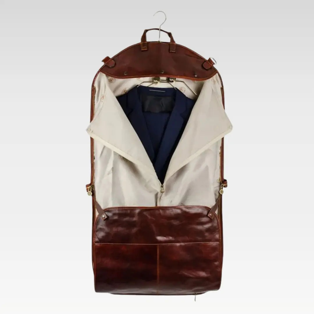 Full Grain Italian Leather Garment / Suit Bag