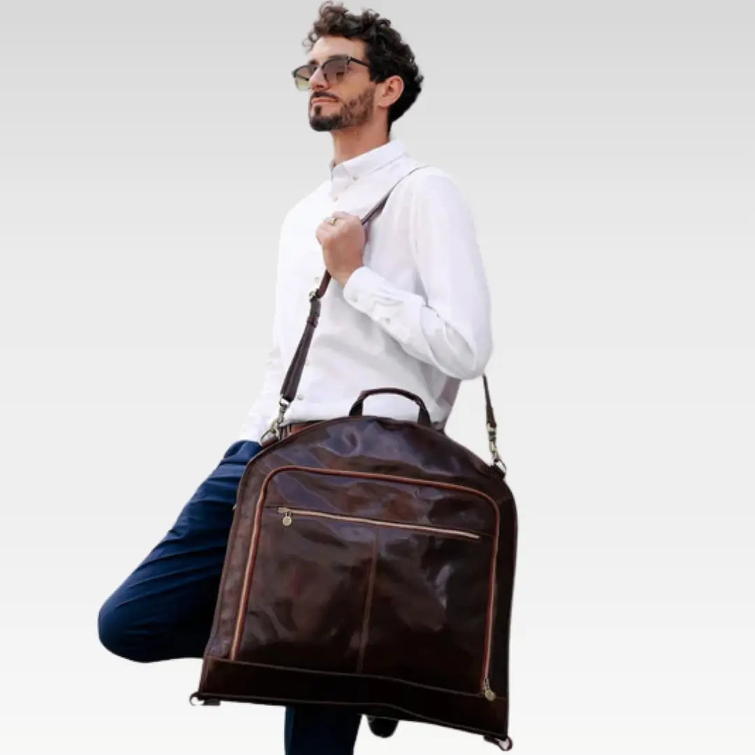 Full Grain Italian Leather Garment / Suit Bag
