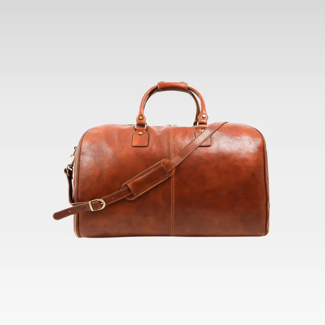 Full Grain Italian Leather Garment / Suit Duffel Bag