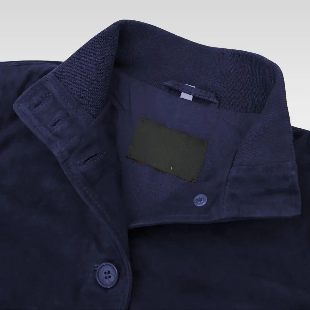 Faty - Suede Leather Bomber Jacket With Buttons