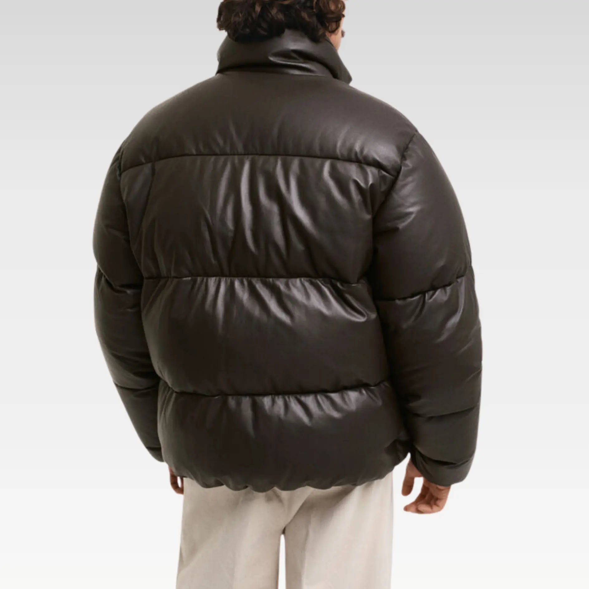 Ardin Lamb Leather Puffer Jacket