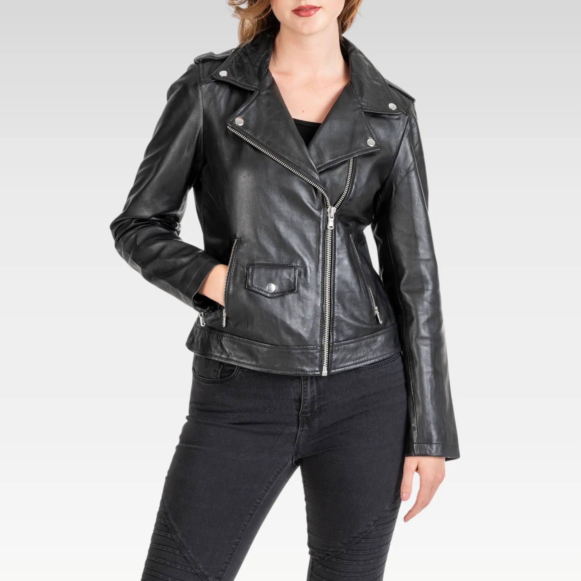 Julia Women's Leather Biker Jacket