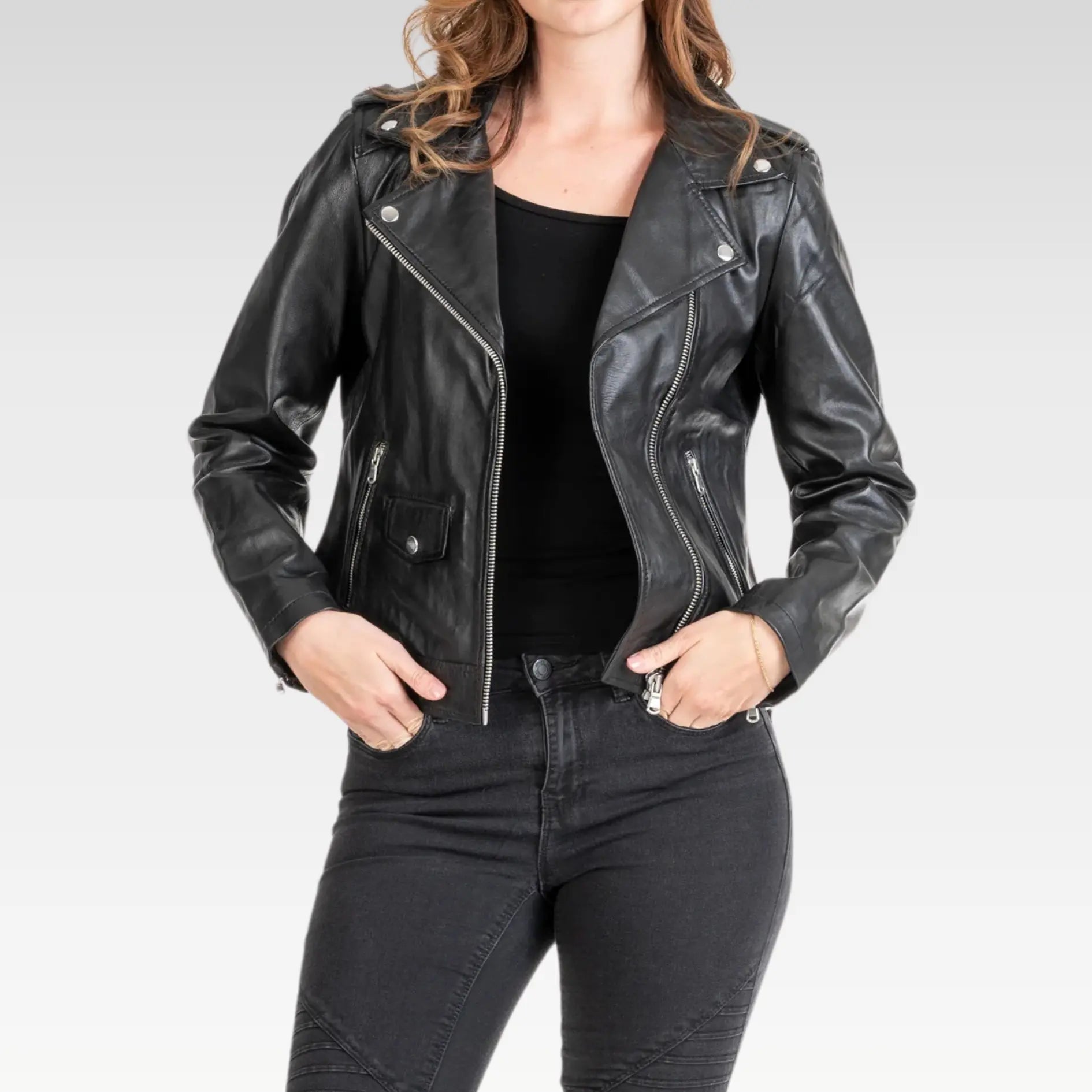 Julia Women's Leather Biker Jacket