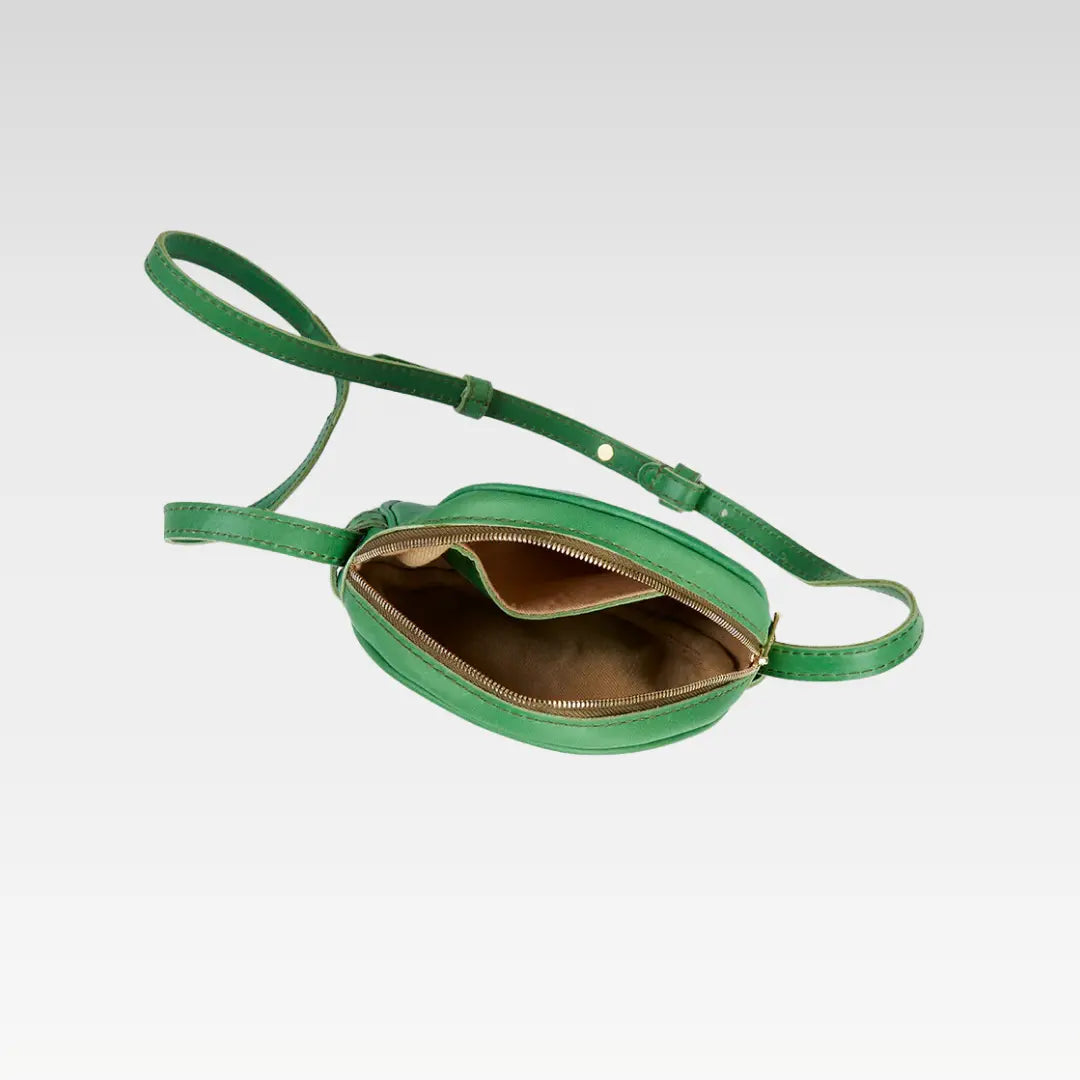 Kyah Leather Crossbody Circle Bag