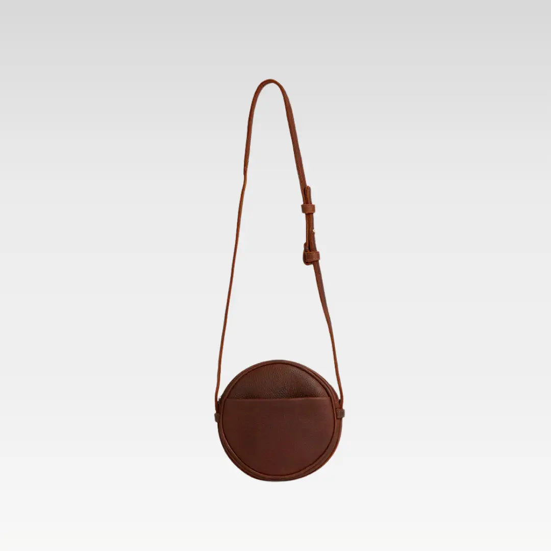 Kyah Leather Crossbody Circle Bag