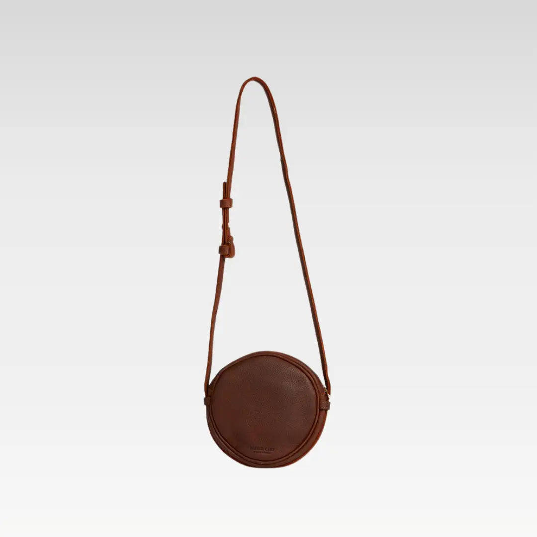 Kyah Leather Crossbody Circle Bag