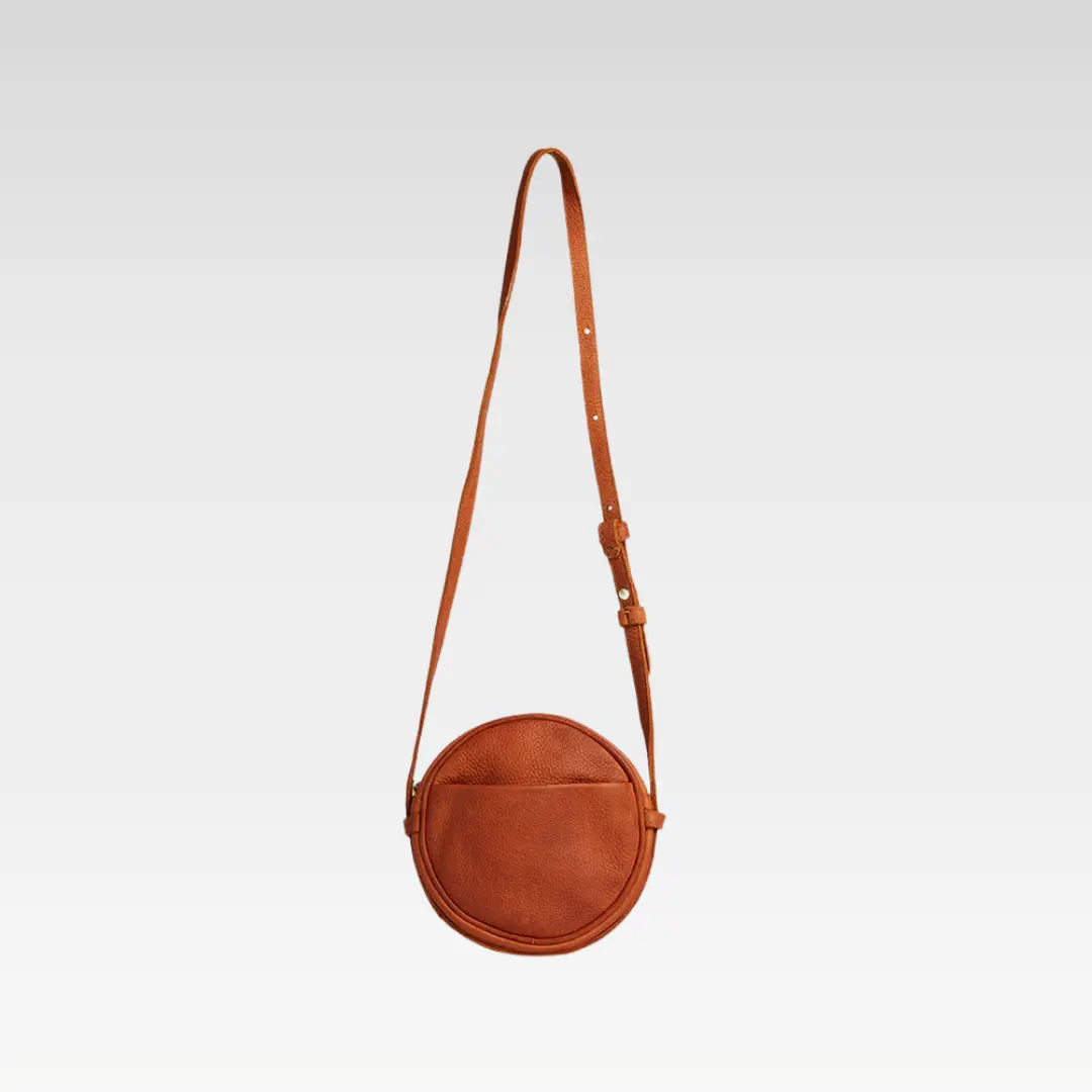 Kyah Leather Crossbody Circle Bag