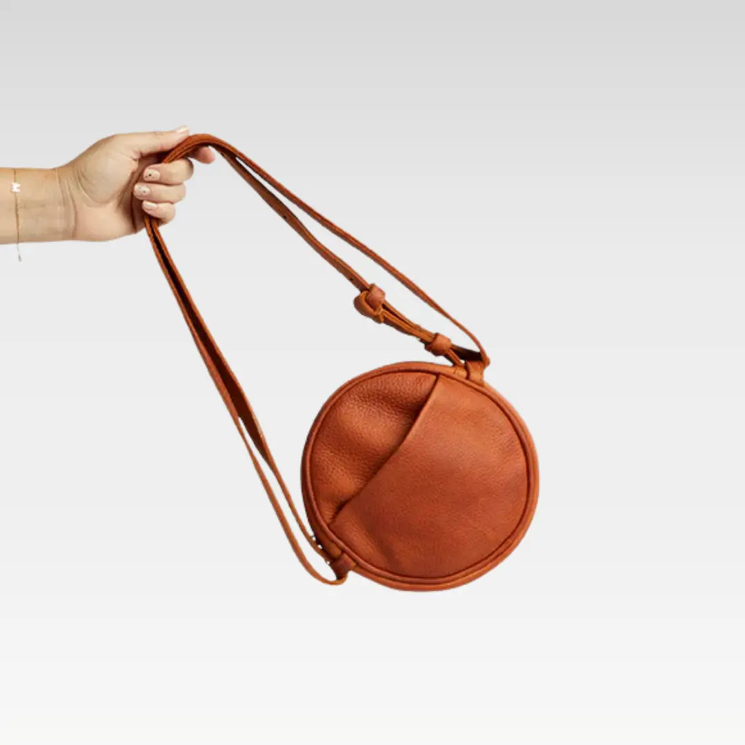 Kyah Leather Crossbody Circle Bag