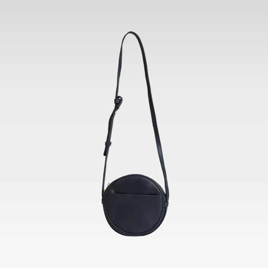 Kyah Leather Crossbody Circle Bag