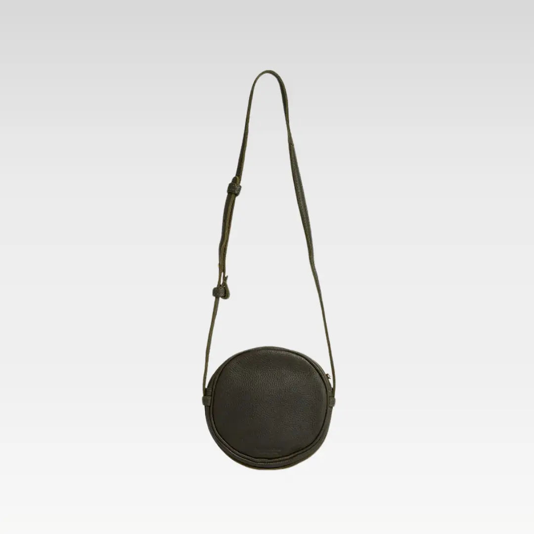 Kyah Leather Crossbody Circle Bag